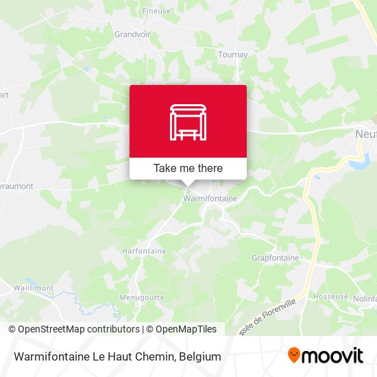 Warmifontaine Le Haut Chemin map