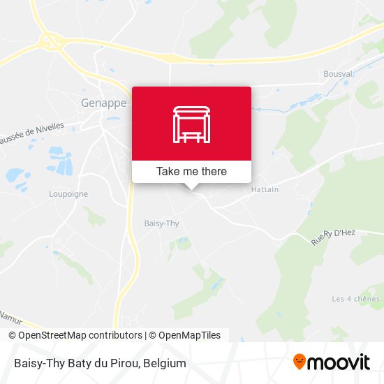 Baisy-Thy Baty du Pirou map
