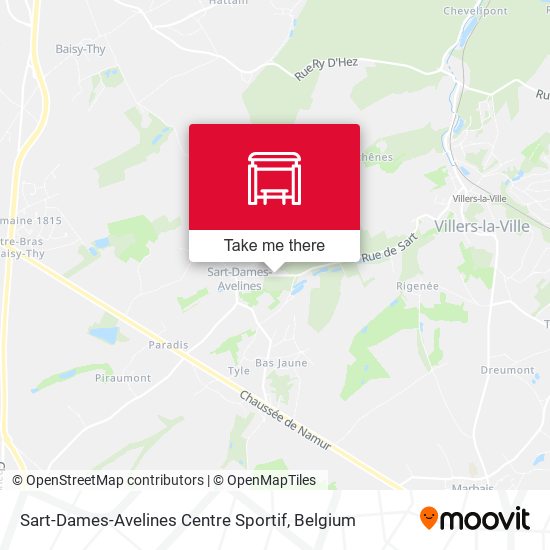 Sart-Dames-Avelines Centre Sportif map