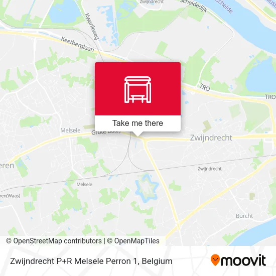 Zwijndrecht P+R Melsele Perron 1 map