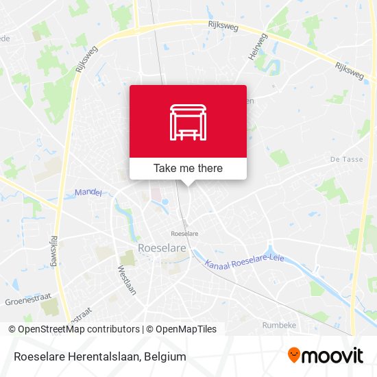 Roeselare Herentalslaan map