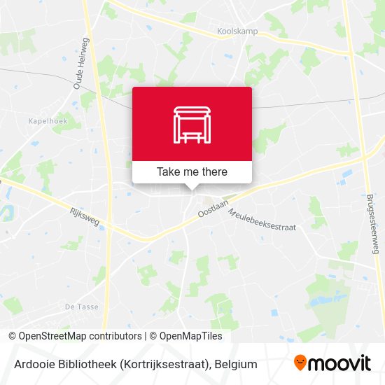 Ardooie Bibliotheek (Kortrijksestraat) map