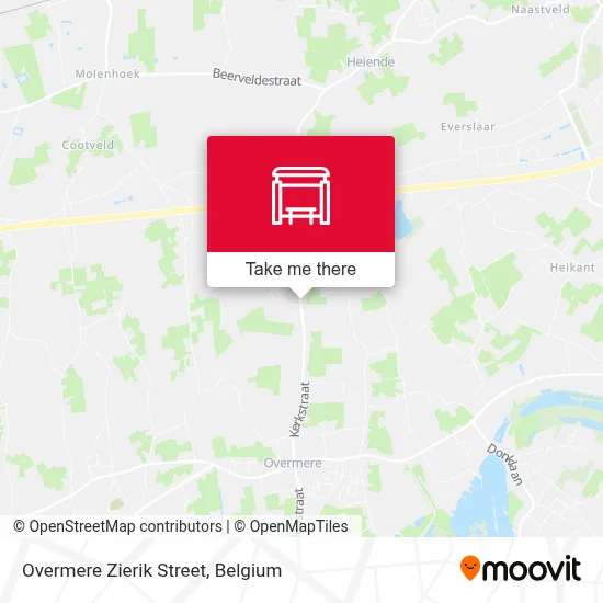 Overmere Zierik Street map