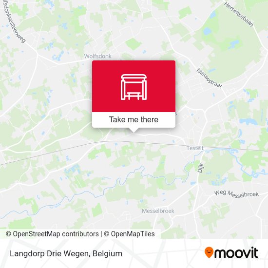 Langdorp Drie Wegen map