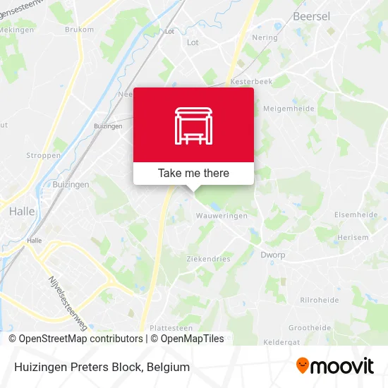 Huizingen Preters Block map