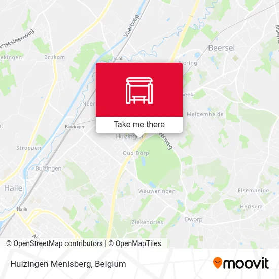 Huizingen Menisberg map