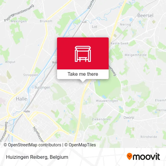Huizingen Reiberg map