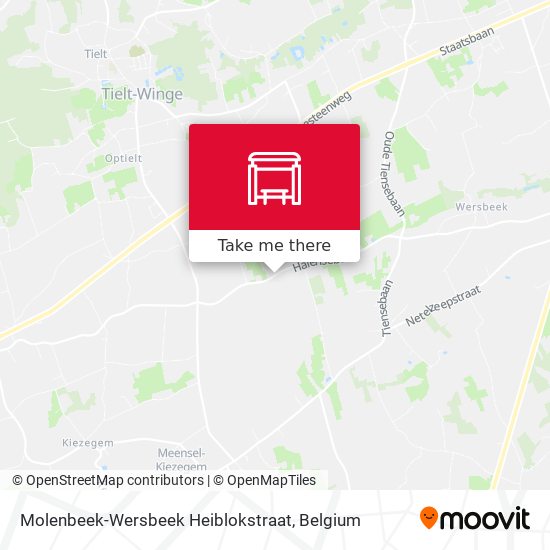 Molenbeek-Wersbeek Heiblokstraat map