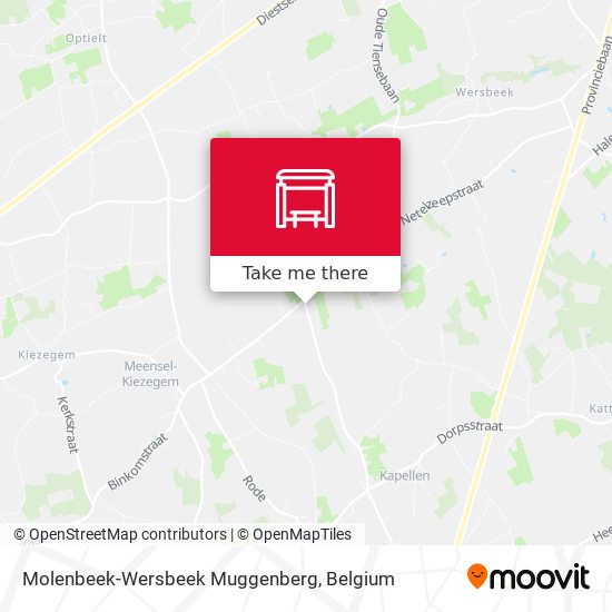 Molenbeek-Wersbeek Muggenberg map