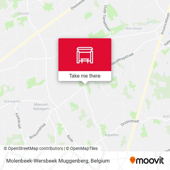Molenbeek-Wersbeek Muggenberg map