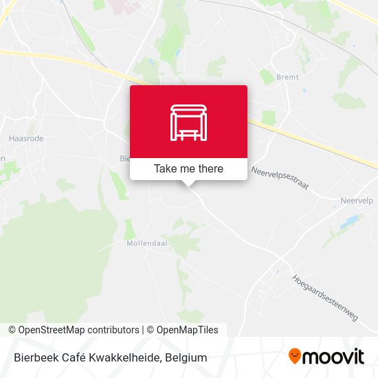 Bierbeek Café Kwakkelheide map