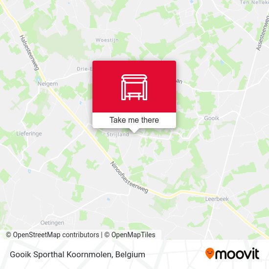 Gooik Sporthal Koornmolen map