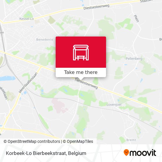 Korbeek-Lo Bierbeekstraat map