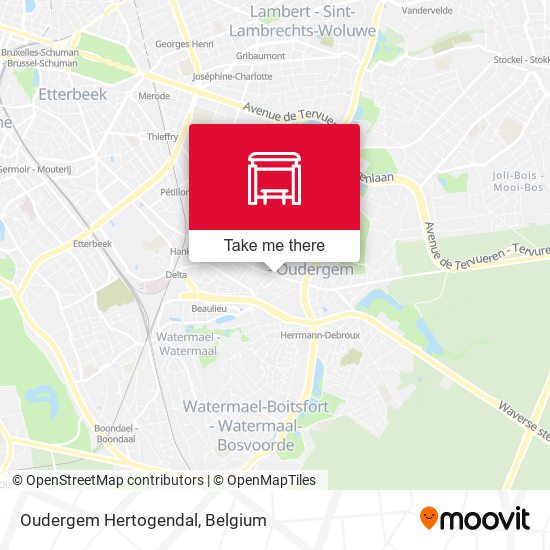 Oudergem Hertogendal map