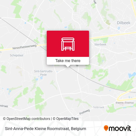 Sint-Anna-Pede Kleine Roomstraat map