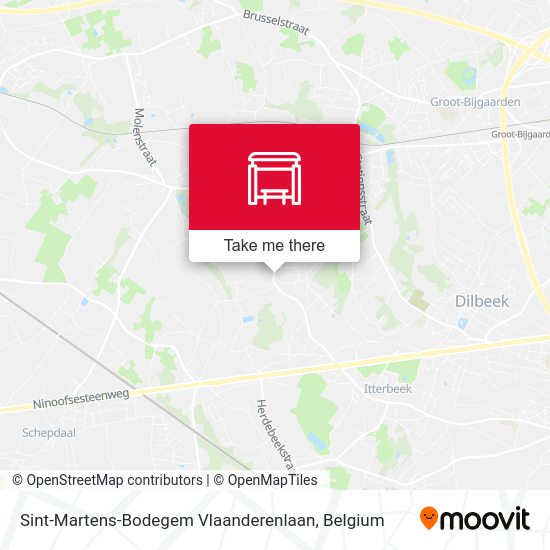Sint-Martens-Bodegem Vlaanderenlaan plan