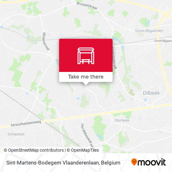 Sint-Martens-Bodegem Vlaanderenlaan map