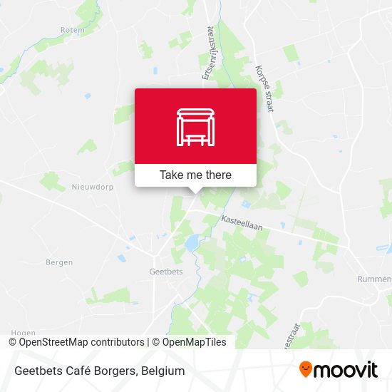 Geetbets Café Borgers map