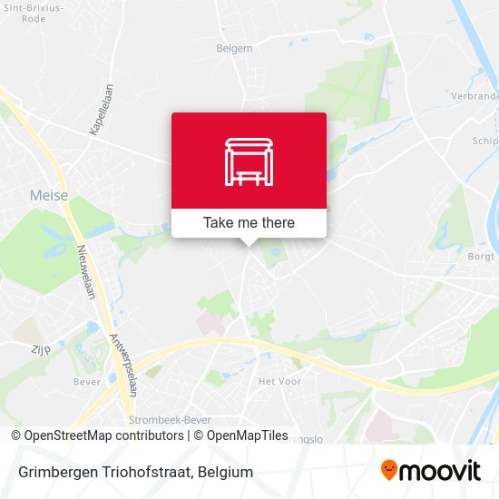 Grimbergen Triohofstraat map