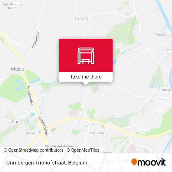 Grimbergen Triohofstraat map