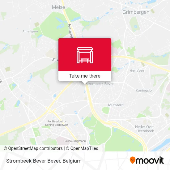 Strombeek-Bever Bever map