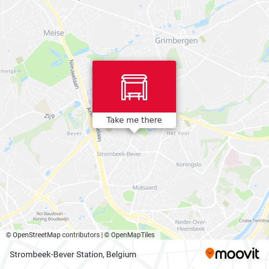 Strombeek-Bever Station map
