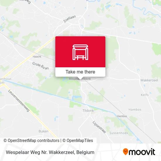 Wespelaar Weg Nr. Wakkerzeel map