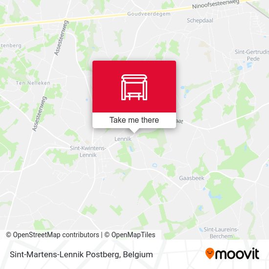 Sint-Martens-Lennik Postberg map