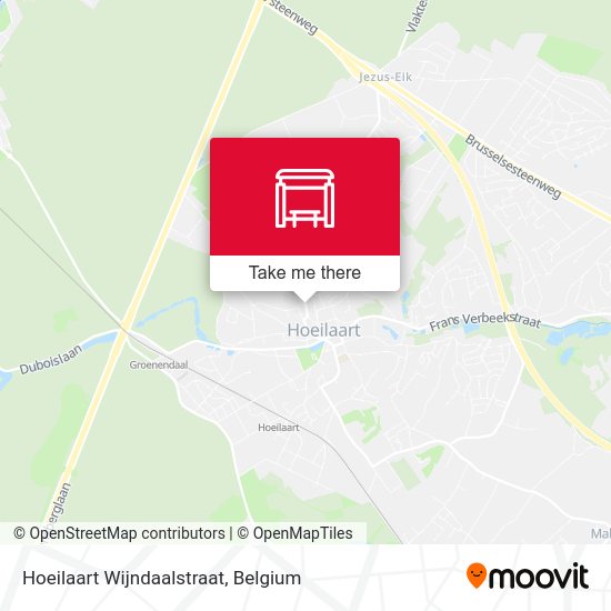 Hoeilaart Wijndaalstraat map