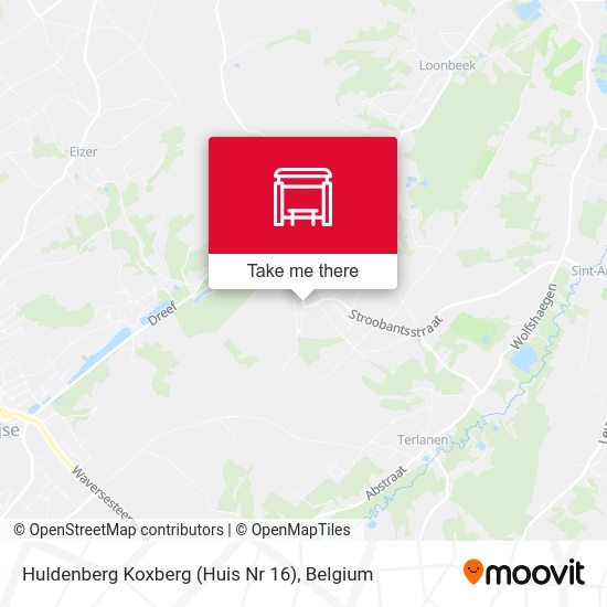 Huldenberg Koxberg (Huis Nr 16) map