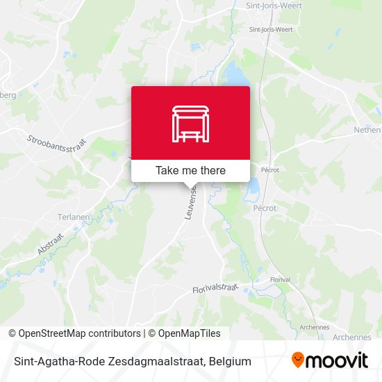 Sint-Agatha-Rode Zesdagmaalstraat map