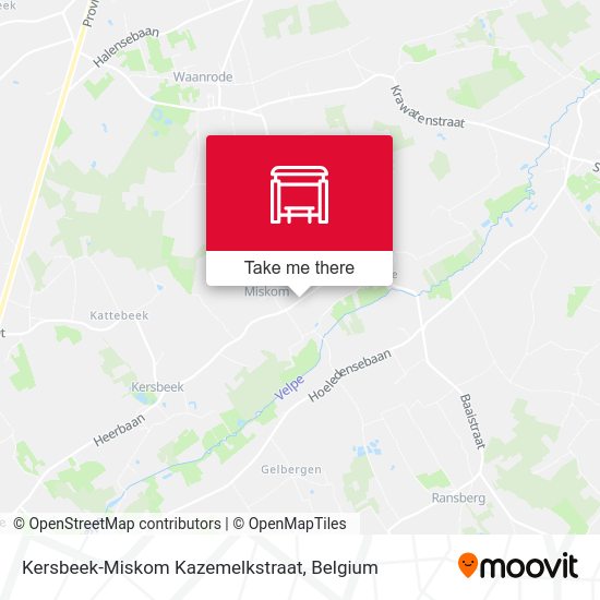 Kersbeek-Miskom Kazemelkstraat map