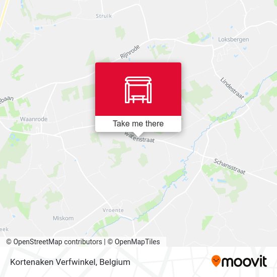 Kortenaken Verfwinkel map