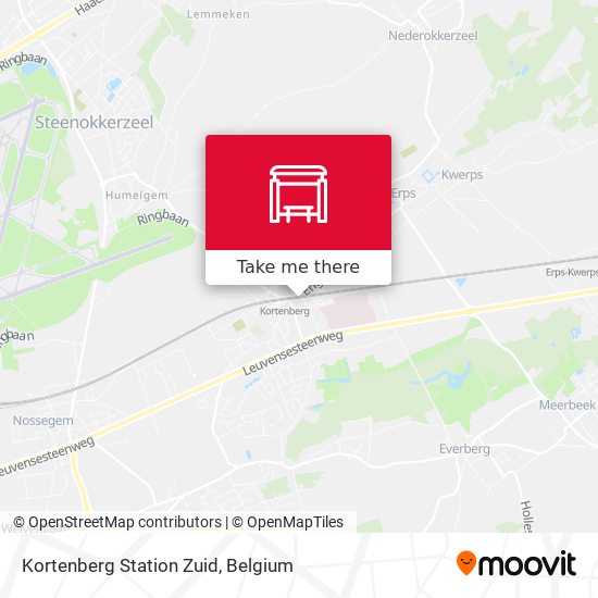 Kortenberg Station Zuid map