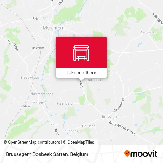 Brussegem Bosbeek Sarten map