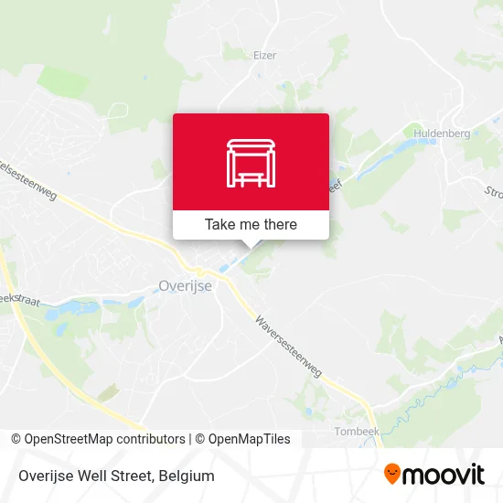 Overijse Well Street map