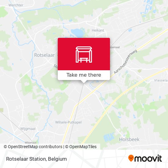 Rotselaar Station map