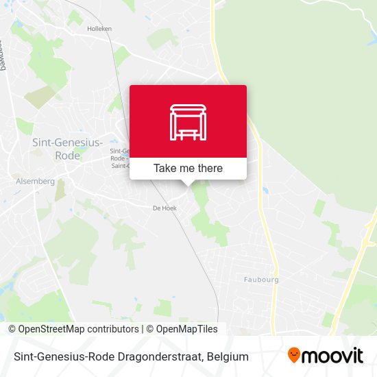 Sint-Genesius-Rode Dragonderstraat map