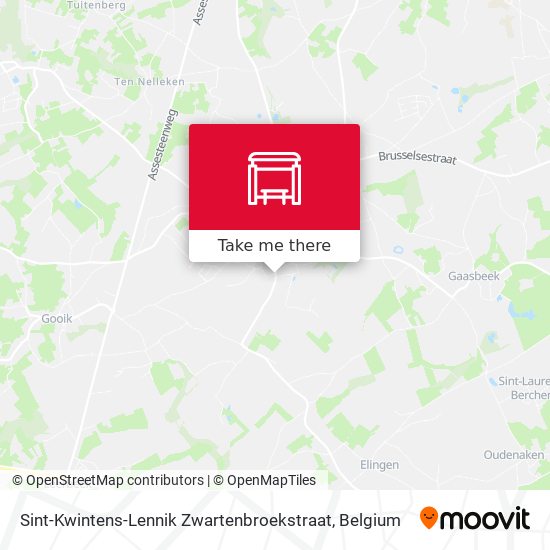 Sint-Kwintens-Lennik Zwartenbroekstraat plan