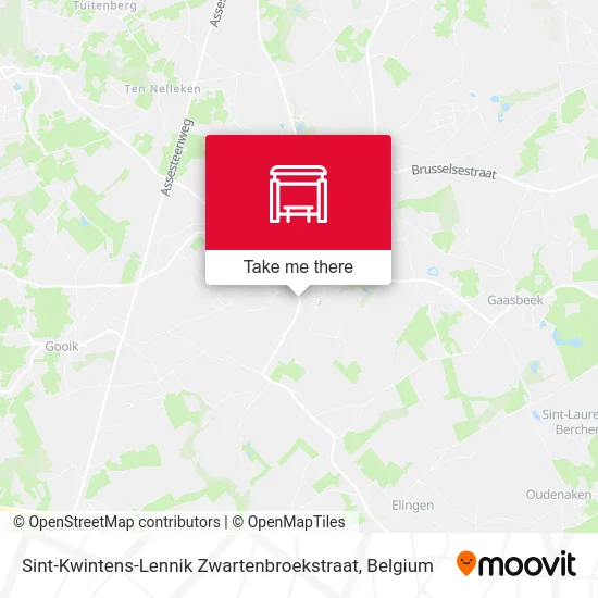 Sint-Kwintens-Lennik Zwartenbroekstraat map