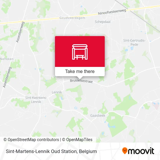 Sint-Martens-Lennik Oud Station map