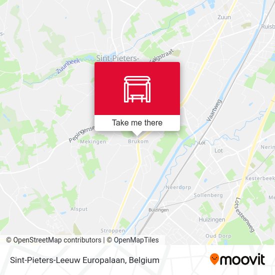 Sint-Pieters-Leeuw Europalaan map