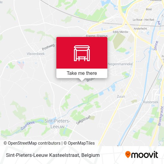 Sint-Pieters-Leeuw Kasteelstraat plan