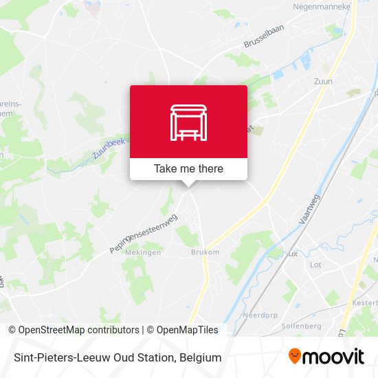 Sint-Pieters-Leeuw Oud Station map