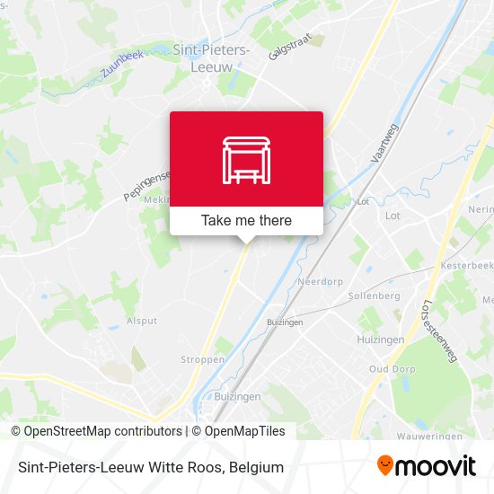 Sint-Pieters-Leeuw Witte Roos map