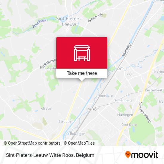 Sint-Pieters-Leeuw Witte Roos map