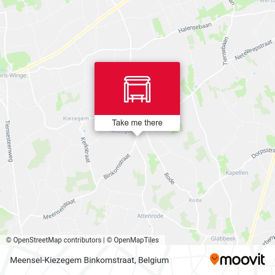 Meensel-Kiezegem Binkomstraat plan