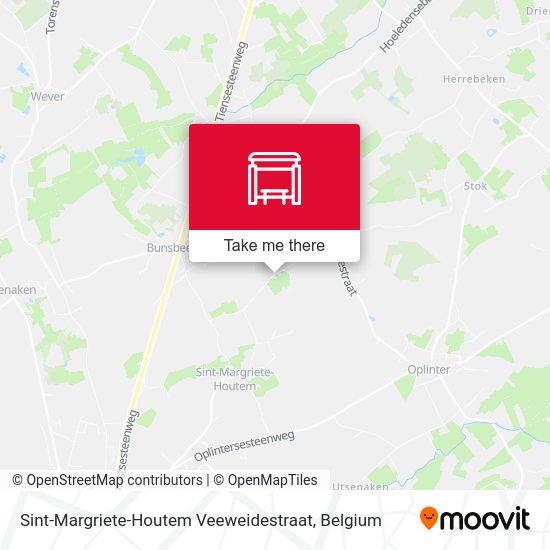 Sint-Margriete-Houtem Veeweidestraat map