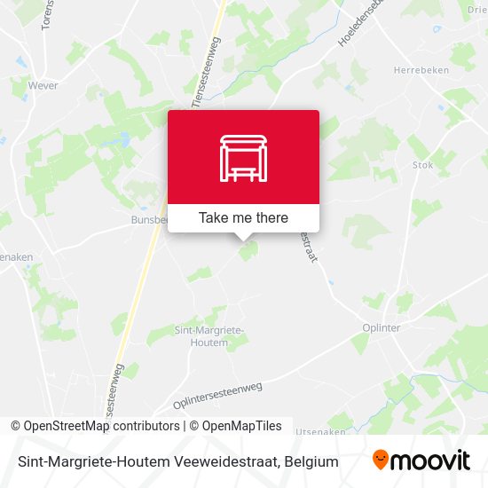 Sint-Margriete-Houtem Veeweidestraat map