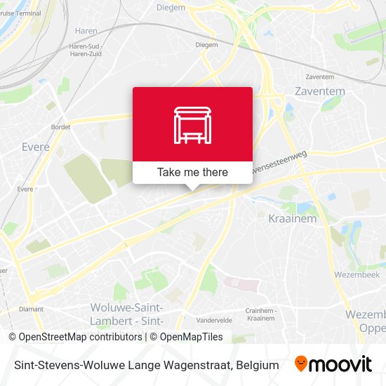 Sint-Stevens-Woluwe Lange Wagenstraat plan